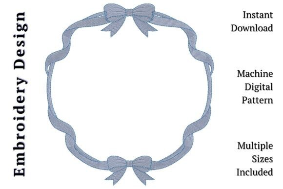 Blue Bow Frame Scalloped Ribbon Oval Review