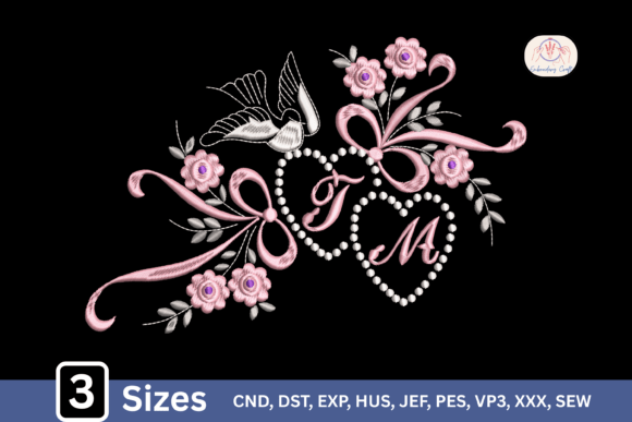 Floral Heart Butterfly Bow Initial Frame Review
