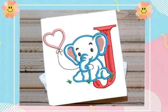 J Letter Cute Elephant Decor Review