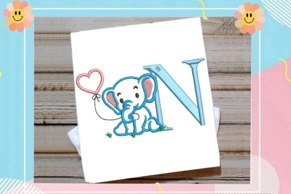 N Letter Cute Elephant Decor Review