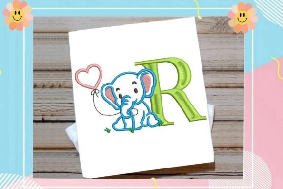 R Letter Cute Elephant Decor Review
