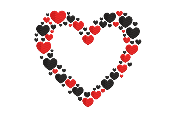 Red Black Heart Frame