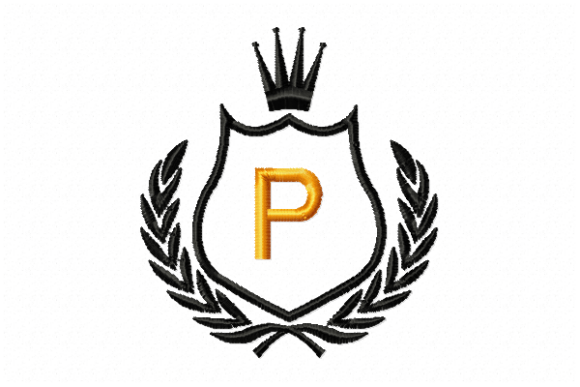 Royal Crest Letter P for Holiday Collections