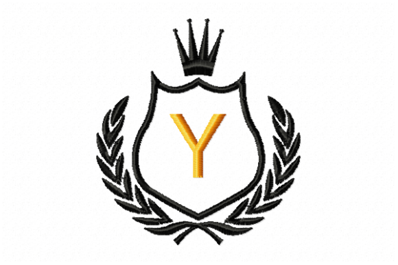 Royal Crest Letter Y