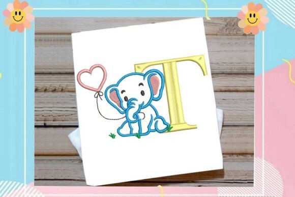 T Letter Cute Elephant Decor Review